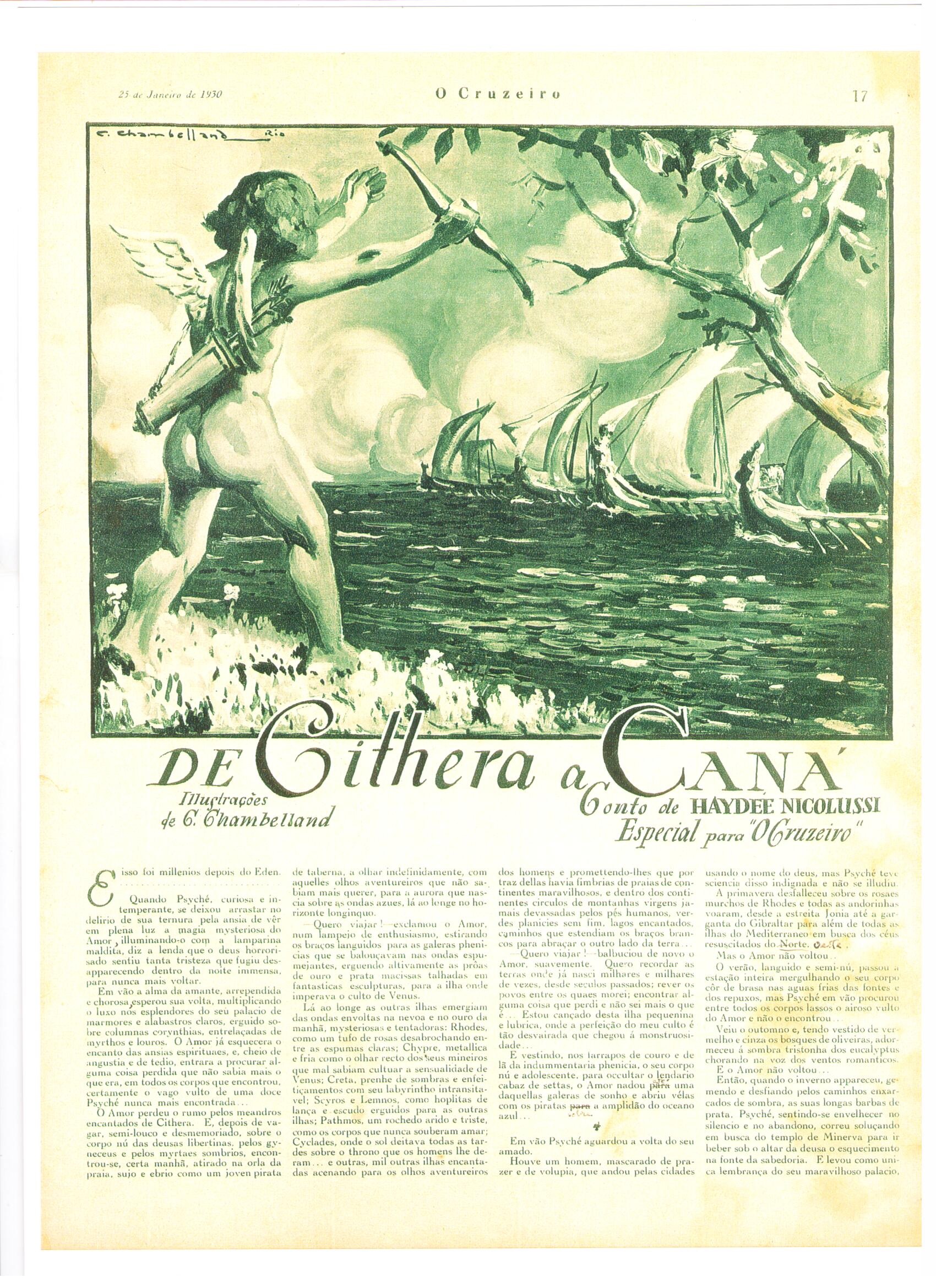 página da revista O Cruzeiro de 23/01/1930